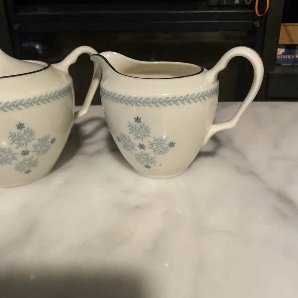 Lenox Charmaine Vintage U. S. A. Made Creamer & Sugar Bowl Vintage 7.5